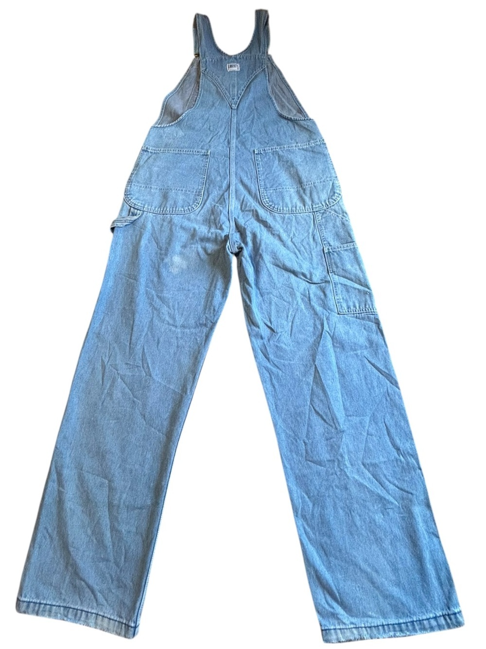 Vintage Liberty Denim Overalls Men’s 48x32 Light Wash Carpenter - Picture 2 of 16